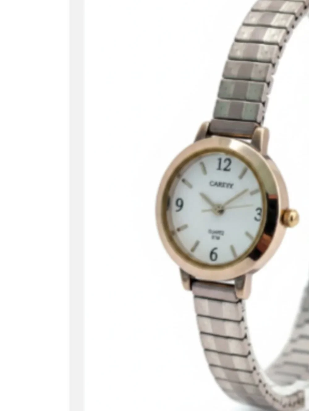 Carriage by Timex Women's Quartz Watch Silver Tone Stretch Band Runs New Battery